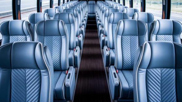 fort wayne 55 passenger charter bus interior