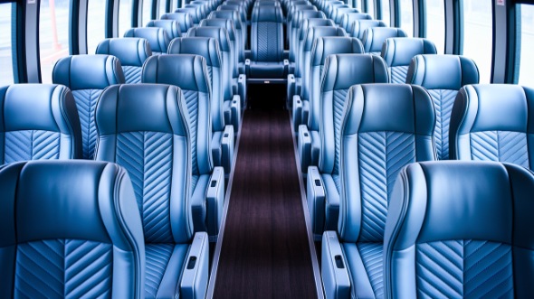 fort wayne 56 passenger charter bus interior