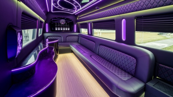 fort wayne sprinter limo rental interior